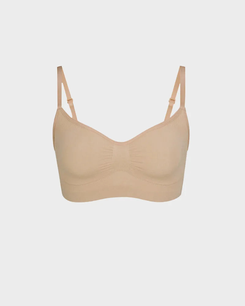 Adjustable Shoulder Straps Breasts Bra Seamless Bras Full Coverage Wireless Push up Bra for Women Comfort Sculpting Bralettes