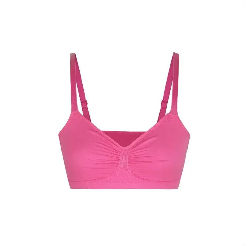 Adjustable Shoulder Straps Breasts Bra Seamless Bras Full Coverage Wireless Push up Bra for Women Comfort Sculpting Bralettes